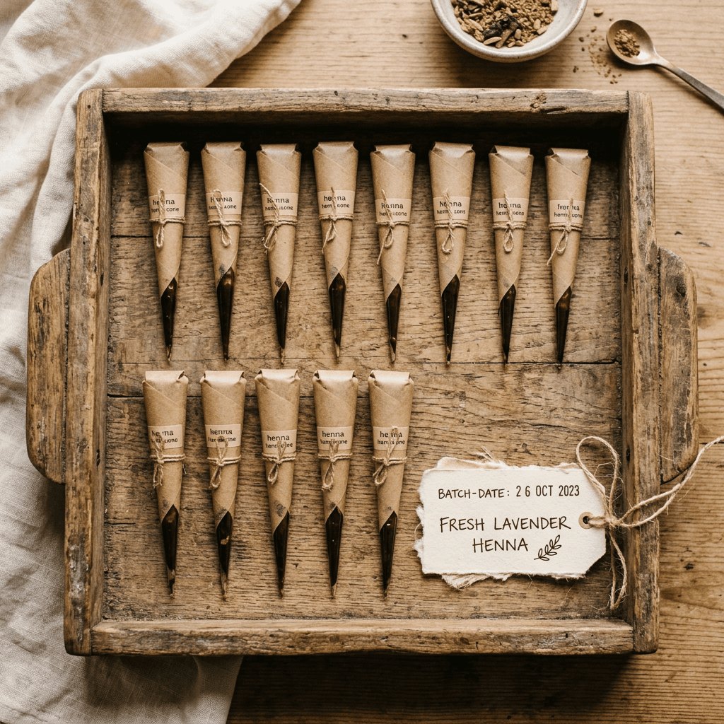 Post — batch of cones drying on a tray
