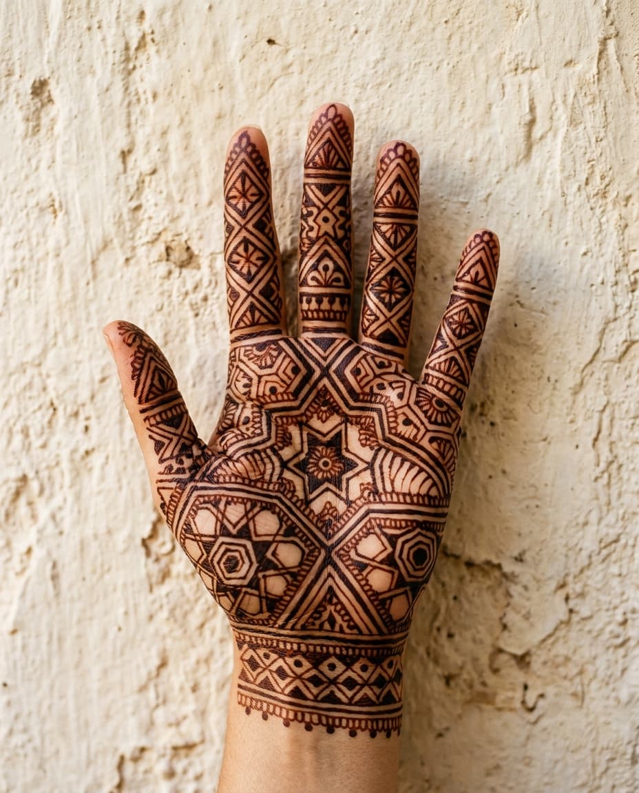Moroccan geometric palm, 4:5